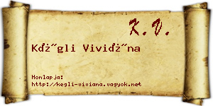 Kégli Viviána névjegykártya